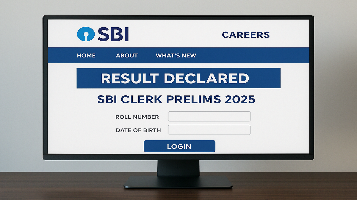 SBI Clerk Prelims Result 2025 Declared